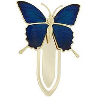 The Olivia Collection Goldtone Dark Shades of Blue Butterfly Bookmark SC1225