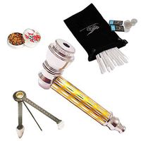 Uniquely Designed Mini Tool Pipe, Mini Grinder kit with 10 Stainless Steel mesh Filters (Yellow)