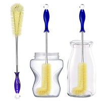 ALINK Water Bottle Cleaning Brush, Long Angled Design with Hook and Comfort Grip by Alink