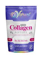 Vibrant Collegens- Unflavored Pure Collagen Peptide Powder- Dairy Free, Grass Fed, Paleo-Friendly, Ideal for Nails, Hair, and Building Muscle, 80 Grams, 2.82 Ounces