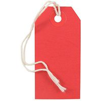 JAM PAPER Gift Tags with String - Small - 3 1/4 x 1 5/8 - Red - Bulk 1000/Carton