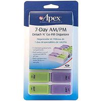 Apex 7-Day AM/PM Detach N' Go Pill Organizer 1 ea (Pack of 8)