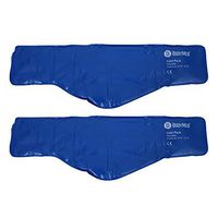 BodyMed Blue Vinyl Cold Packs - Reusable Flexible Ice Pack for Injuries - Neck and Shoulder Ice Pack Flexible - Set of Two - Neck Contour, 23" Long