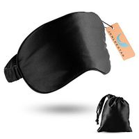 Natural Silk Sleep Eye Mask - Mulberry Silk Sleep Eye Mask & Blindfold with Elastic Strap/Headband, Soft Eye Cover Eyeshade for Night Sleeping, Travel, Nap …
