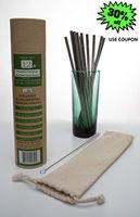 Reusable Drinking Straight Stainless Steel Metal Straws for 20 oz 30 oz Tumbler with Cleaning Brush, Paper Tube Case and Linen Bag Eco Friendly Aluminum Straw