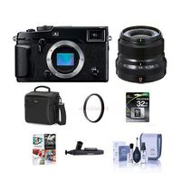 Fujifilm X-Pro2 Mirrorless Digital Camera Body with Fujinon XF 23mm (35mm) F/2R WR Lens, Black - Bundle with Holster Case, 32GB SDHC Card, 43mm UV Filter, Cleaning Kit, Lenspen Cleaner, Software Pack