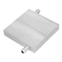 Water Cooling Block, 3 Sizes Aluminum Water Cooling Block Waterblock Cooler Water Cooling Head Light & Right Effluent(#3)