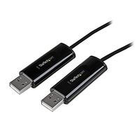 StarTech SVKMS2 2 Port USB KM Switch Cable with File Transfer for PC and Mac - USB for Keyboard/Mouse - 6 ft - 1 Pack - 1 x Type A Male USB - 1 x Type A Male USB - Black