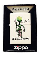 Zippo Custom Lighter -"We're Not So Different" Alien Smoking & Drinking - Gifts for Him, for Her, for Boys, for Girls, for Husband, for Wife, for Them, for Men, for Women,
