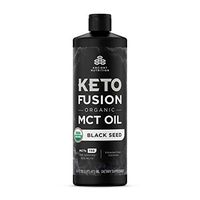 KetoFUSION MCT Oil Black Seed Flavor, MCTs from Coconut, Certified USDA Organic, 16 oz…