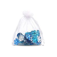 Premium Sheer White Organza Gift Bags 100/Pcs, Drawstring Pouches, Party Favor Bags for Candy, Jewelry, Birthdays, Weddings, Holidays, Favor Bags, Jewelry Pouches (3.5x4.7)