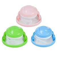 Balacoo 3pcs Washing Machine Lint Traps Flower Laundry Washer Hair Catcher Floating Lint Mesh Bag Hair Filter Net Pouch Pet Hair Remover for Laundry (Random Color)