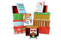 Set of 10 Holiday Nesting Gift Boxes; 10 Different Sizes – Perfect for Preparing for The Holidays! (10, North Pole Christmas)