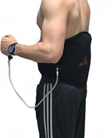 O2 Cold and Compression Back Wrap with Lined ice Pack and air Compression