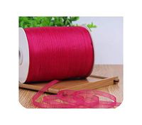 (10 Meters/Lot) 1/4''(6Mm) Organza Ribbons Wedding Christmas Birthday Party Decoration Gift Wrapping Ribbons,Deep Fushia