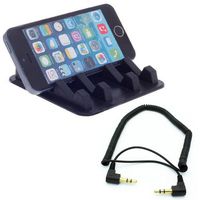 Fonus Brand New Universal Non-slip Mat Quality Car Dashboard Pad Stand + 3.5mm Stereo AUX Audio Cable Plug for LG Venice, Optimus L90, Optimus Select, Google Nexus 5, Spectrum 2