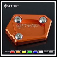 Frames & Fittings Motorcycle CNC Side Stand Enlarge Plate Kickstand Extension Pad for CBR500R CB500F CB500X CB500 NC700 NC700S NC700X NC700D - (Color: Orange)