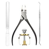 Rockrok 4Pcs Nail Corrector - Ingrown Toe Tools Manicure Clipper Pedicure Fixer Recover (Black)