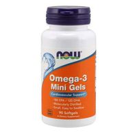 Omega-3 Mini Gels, 500 mg, 90 softgels by Now Foods (Pack of 2)
