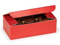 One Piece Folding Candy Box 10 Count - 1/2 LB - Red