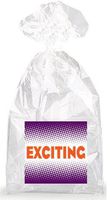 Exciting Orange on Purple Party Favor Bags with Ties - 12pack