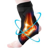 NACHEN Ankle Fixation Brace Ankle Sprain Fracture Protector Support Ligament Injury Straps,Black,M