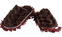 Moolecole Chenille Floor Dust Mop Shoes Mopping Slippers Removable Cleaning Tool Coffee