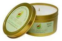 8 oz Gold Mystic Spirit Candle - Clean Burning Soy Wax, Pure Essential Oils Scented, Organic Hemp Wick, Reusable Tins, Hand Poured in Austin TX, Pet & Kid Friendly