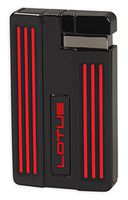 NEW LOTUS MOTO L57 TORCH FLAME CIGAR LIGHTER - BLACK & RED