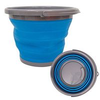 Yellowstone Foldable Bucket 10 Litres Blue and Grey