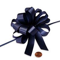 4" Navy Pull String Bow | Quantity: 50 Width 3/16"
