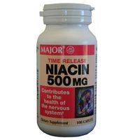 Niacin Time Release 500 mg, 100 Caplets