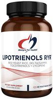 Designs for Health Organic Red Yeast Rice with Tocotrienols + Lycopene - Lipotrienols RYR, 1200mg Organic RYR + 20mg Lycopene (60 Capsules)