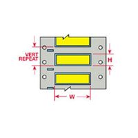 Brady PS-250-2-YL-SC PermaSleeve Wire Marking Sleeves - 1" Core, 0.439" Height, 2.00" Width, Polyolefin (B-342) Yellow (Roll of 500)