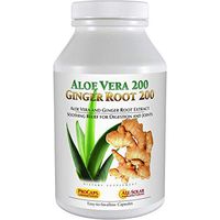 Andrew Lessman Aloe Vera 200 Ginger Root 200-180 Capsules – Powerful, Soothing Support for Stomach, Digestive System, Joints, and Immune System. No Additives, Small Easy to Swallow Capsules