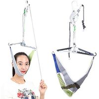 GHzzY Neck Cervical Traction Unit Kit - Over The Door Cervical Traction Device & Neck Stretcher for for Neck Pain Relief & Shoulder Correction