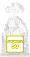 Celebrate 50th Birthday Party Favor Bags with Ties - 12pack