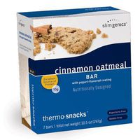 SlimGenics Thermo-Snacks ® |10g Protein - Alleviate Cravings, Increase Energy and Mental Focus, Enhance Weight Loss Results - Kosher Certified, 150 Calories - 7 Bars | Cinnamon Oatmeal