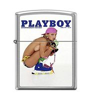 Zippo Playboy Cover April 1991 Pocket Lighter, Brushed Chrome