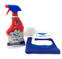 Resolve Pet Spot Remover - Stain Remover, 22 fl oz Bottle, Carpet Cleaner Bundle with Scrub Brush and Microfiber Towel (Pet Spot Remover)