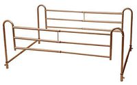 Drive Medical Home Bed Style Adjustable Length Bed Rails, Brown Vein