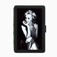 Marilyn Monroe Classic Image Black Color Metal Cigarette Case Holder Box D-002