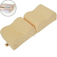 TINTON LIFE Foldable Memory Foam Knee Pillow for Leg Back Hip Pain Relief Wedge Contour with Washable Cover and Fixed Fastener (Yellow)
