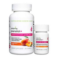 UpSpring Baby Prenatal+ Gummy Multivitamin Plus DHA, Choline and Natural Folate, 90 Gummies and 30 softgels, Once a Day Pregnancy Supplement, Easy on Sensitive Stomachs