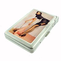 Vintage Retro Sexy Bridesmaid Party Cigarette Case with Built In Lighter Pin Up Girl-063
