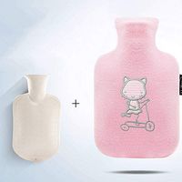 YUN Cartoon Jacket PVC Water Injection Hot Water Bottle Hand Warmer Three Patterns Optional (Color : C)