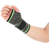 Wrist Compression Sleeve Athletic Fitness Protective Sleeve Gray Green Single 1 Pcs