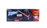 Ziploc Storage Slider Bags, Quart, 30 Count, Featuring Star Wars