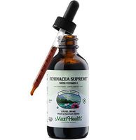 Maxi Health Organic Echinacea Supreme with Vitamin C - Immune Booster - 2 Ounce Bottle - Kosher