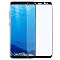 DESTINLEE For Samsung Galaxy S8 Tempered Glass Full Screen Coverage 3D Curved Dome Glass High Definition Bubble Free Anti-fingerprint Screen Protector